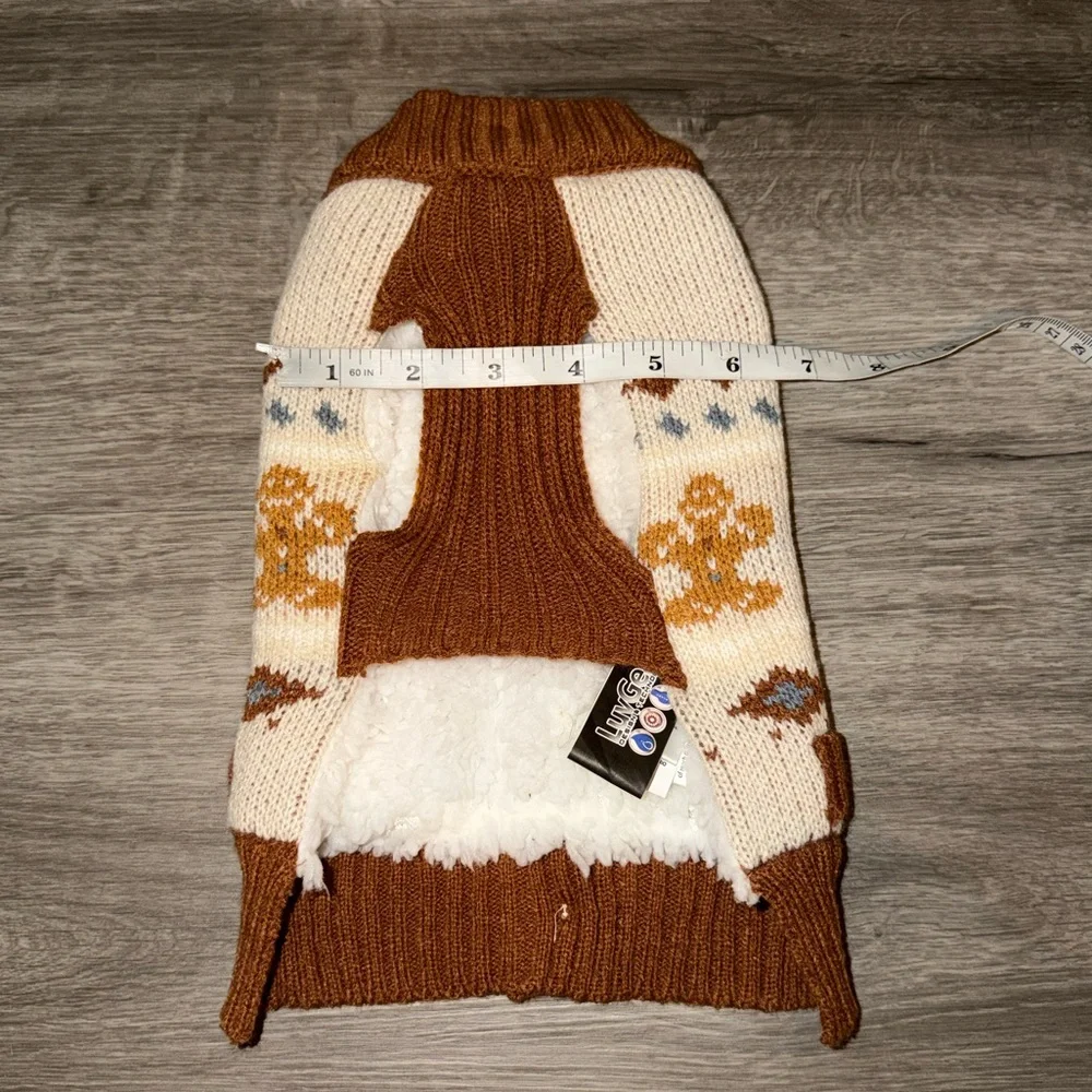 💜Firm Price💜Brown and Cream dog sweater